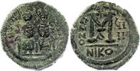 1 follis 573-574 Byzantinisches Reich Constant II - Follis, Classe 5b - 654 / 655 Constantinople III / SS
