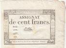 Frankreich 100 francs 100 francs - 18 Nivose An III - 1795 - Sign. Bellet - Serial 5519 -