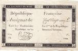 Frankreich  125 Livres - 7 Vendémiaire An II - 1793 - Sign. Vallière - Serial 13 II / VZ