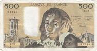 Frankreich 500 francs 500 francs - Pascal - 03-02-1977 - Serial A.73 -