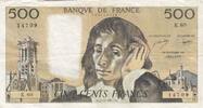 Frankreich 1977 500 francs - Pascal - 03-11-1977 - Serial K.80 III / SS