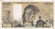 Frankreich 1977 500 francs - Pascal - 03-11-1977 - Serial S.87 III / SS