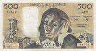 Frankreich 1979 500 francs - Pascal - 07-06-1979 - Serial E.107 III / SS