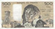 Frankreich 1981 500 francs - Pascal - 02-07-1981 - Serial V.142 III / SS