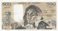 Frankreich 1981 500 francs - Pascal - 02-07-1981 - Serial W.145 III / SS