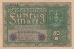Deutschland  50 Mark Head of woman - 1919 - Reihe 1 - Various serial III / SS