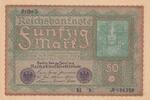 Deutschland 50 mark 50 Mark Head of woman - 1919 - Reihe 3 - Various serial -