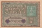 Deutschland 50 mark 50 Mark Head of woman - 1919 - Reihe 3 - Various serial -