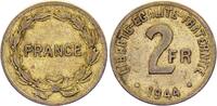 Frankreich  2 Francs France Libre - Philadelphia 1944 IV / S+