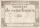 Frankreich 100 francs 100 Francs - 18 Nivose An III - (07.01.1795) - Sign. Oudry - Serial 3920 -