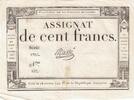Frankreich 100 francs 100 Francs - 18 Nivose An III - (07.01.1795) - Sign. Oudry - Serial 3920 -