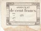 Frankreich 100 francs 100 Francs - 18 Nivose An III - (07.01.1795) - Sign. Oudry - Serial 3920 -