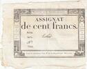 Frankreich 100 francs 100 Francs - 18 Nivose An III - (07.01.1795) - Sign. Oudry - Serial 3920 -