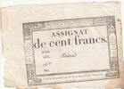 Frankreich 100 francs 100 Francs - 18 Nivose An III - (07.01.1795) - Sign. Oudry - Serial 3920 -
