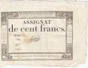 Frankreich 100 francs 100 Francs - 18 Nivose An III - (07.01.1795) - Sign. Lassia - Serial 729 -