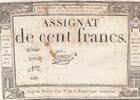 Frankreich 100 francs 100 Francs - 18 Nivose An III - (07.01.1795) - Sign. Taizy - Serial 3932 -