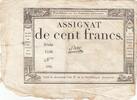 Frankreich 100 francs 100 Francs - 18 Nivose An III - (07.01.1795) - Sign. Saxy - Serial 1350 -