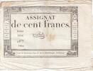 Frankreich 100 francs 100 Francs - 18 Nivose An III - (07.01.1795) - Sign. Lehord - Serial 2379 -