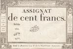 Frankreich 100 francs 100 Francs - 18 Nivose An III - (07.01.1795) - Sign. Tuet - Serial 532 -