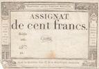 Frankreich 100 francs 100 Francs - 18 Nivose An III - (07.01.1795) - Sign. Godet - Serial 406 -