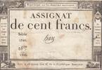 Frankreich 100 francs 100 Francs - 18 Nivose An III - (07.01.1795) - Sign. Haze - Serial 1780 -