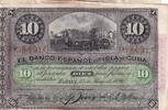 Kuba  10 Pesos - Harvesting sugar cane Overprint PLATA - 1896 IV / S