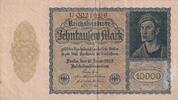 Deutschland 10000 mark 10000 mark - Portrait by Albrecht Dürer - Reichsbanknote - Serial U - 1922 -