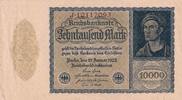 Deutschland  10000 mark - Portrait by Albrecht Dürer - Reichsbanknote - Serial J - 1922 II / VZ
