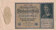 Deutschland  10000 mark - Portrait by Albrecht Dürer - Reichsbanknote - Serial m - 1922 III / SS