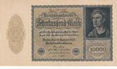 Deutschland  10000 mark - Portrait by Albrecht Dürer - Reichsbanknote - Serial 17m - 1922 II / VZ+