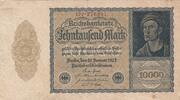 Deutschland 10000 mark 10000 Mark Portrait of man by Durer - 1922 - Serial 12P. -