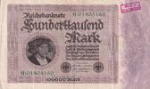 Deutschland  100000 Mark Gisze - 1923 - Serial H.01 II / VZ
