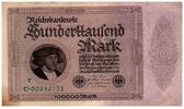 Deutschland  100000 Mark Gisze - 1923 - Serial C.00 III / SS