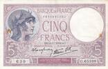 Frankreich 5 francs 5 Francs Modified helmeted woman - 02.11.1939 - Serial G.65598 -