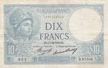 Frankreich 10 francs 10 Francs Minerva - 17-12-1936 - Serial D.67606 -