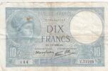 Frankreich 10 francs 10 Francs Minerva - 07-09-1939 - Serial Y.71225 -