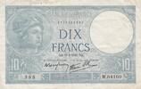 Frankreich 10 francs 10 Francs Minerva - 19-06-1941 - Serial M.84160 -
