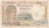 Frankreich 50 francs 50 Francs Ceres - 28-04-1938 - Serial D.8095 -