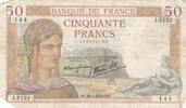 Frankreich 50 francs 50 Francs Ceres - 28-04-1938 - Serial J.8131 -