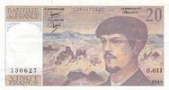 Frankreich 20 francs 20 Francs Debussy - 1983 - Serial O.011 -