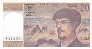 Frankreich 20 francs 20 Francs - Debussy - 1989 - Serial U.025 -