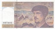 Frankreich 20 francs 20 Francs - Debussy - 1993 - Serial O.044 -