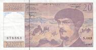 Frankreich 20 francs 20 Francs - Debussy - 1997 - Serial S.063 -