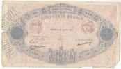 Frankreich 1927 500 Francs Blue and Pink - 18-02-1927 - Serial N.954 TB-