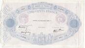 Frankreich 1939 500 Francs Blue and pink - 02-11-1939 Serial V.3734 III / SS