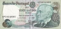 Portugal 1978 20 Escudos - Gago Coutinho - 04-10-1978 - Serial APG II / VZ