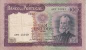 100 escudos 1961 Portugal 100 Escudos - Pedro Nunes - 19-09-1961 - Serial ANT III / SS