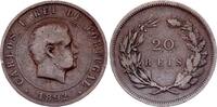 Portugal 20 reis 20 Reis Carlos 1st - 1892 -