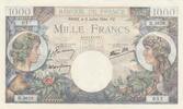 Frankreich 1944 1000 Francs - Commerce and Industry - 06-07-1944 Serial H.3620 I / ST