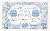 Frankreich 5 francs 5 Francs - Blue - 10-10-1916 - Serial S.14321 -